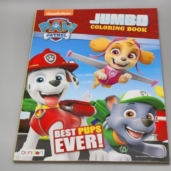 Lot of 3 Paw Patrol Coloring Books Jumbo With Crayola Bubblesaurus 16 Crayons - Picture 2 of 5